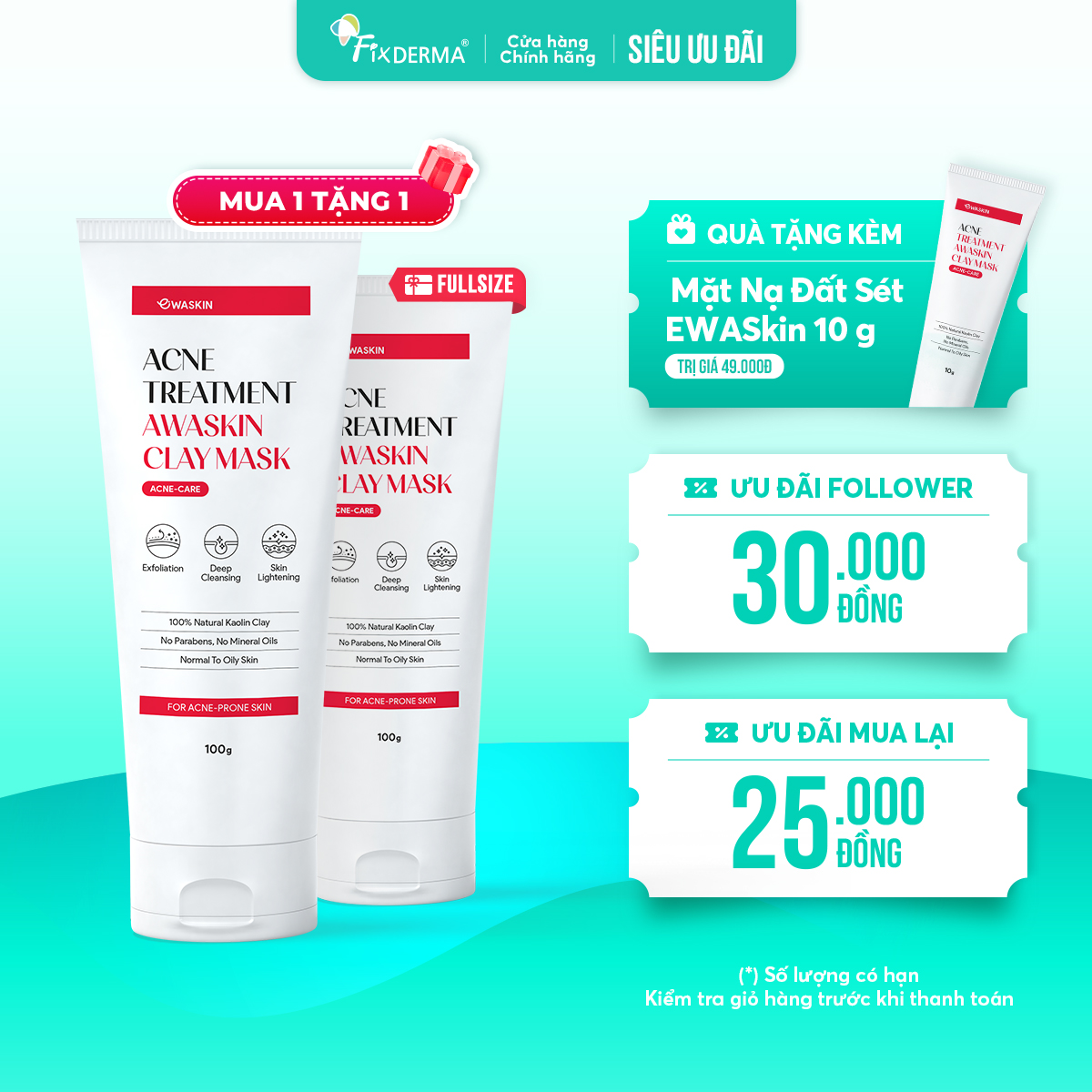 Mặt nạ đất sét EWASkin Clay Mask – Làm sạch sâu, thải độc da, tẩy tế bào chết hiệu quả Mặt nạ đất sét EWASkin Clay Mask – Làm sạch sâu, thải độc da, tẩy tế bào chết hiệu quả