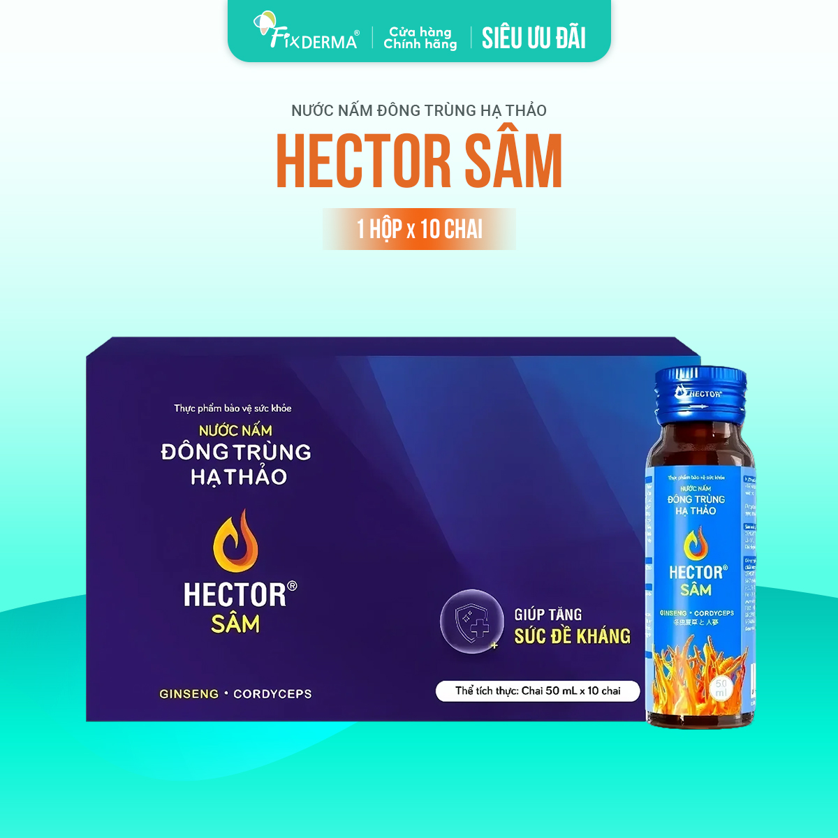 Hector Sâm: Tinh Hoa Đông Trùng Hạ Thảo & Sâm Quý – Bứt Phá Năng Lượng Thể Chất